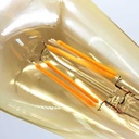 Bombillo Led Fil. Ambar ST64 110V E27 8W 3000K