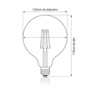 Bombillo Led Fil. G125 110V E27 8W 3000K