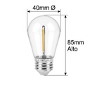 Bombillo Led Fil. Ambar S14 110V E27 1W 3000K