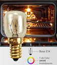 Bombillo Tubular Horno 110V E14 15W 2800K