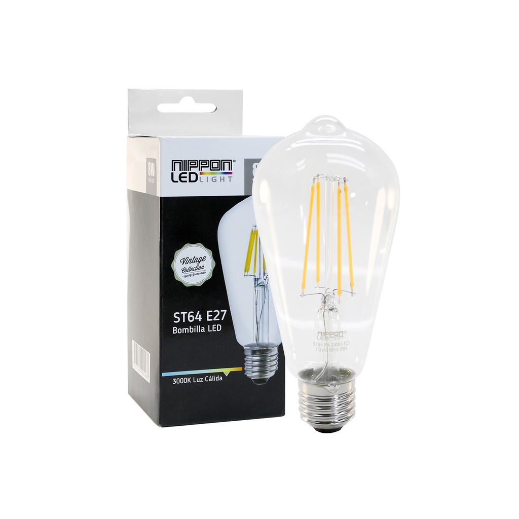 Bombillo Led Filamento ST64 110V E27 8W