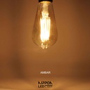 Bombillo Led Fil. Ambar ST64 110V E27 8W 3000K