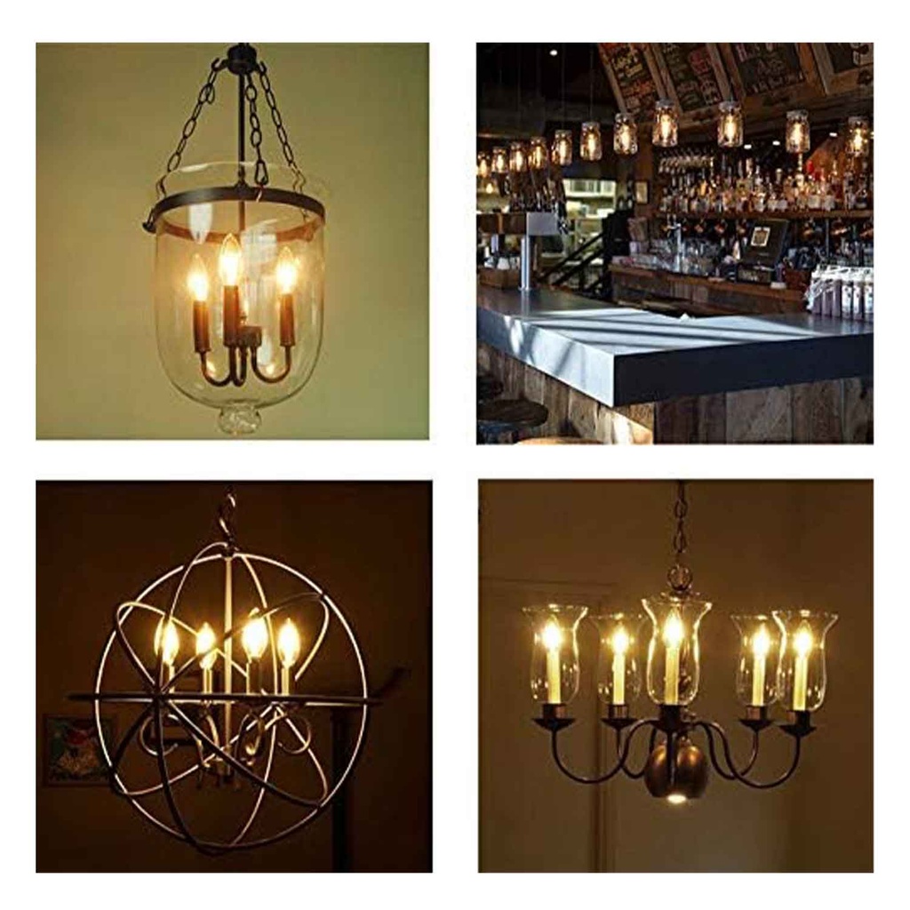 Bombillo Led Filamento C35 110V E27 4W