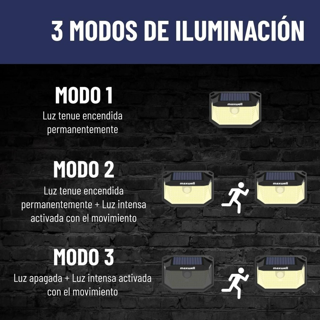 Aplique Solar Led 6500K