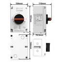 Interruptor Aislador Fotovoltaico Caja 4P 32A 1500VDC 