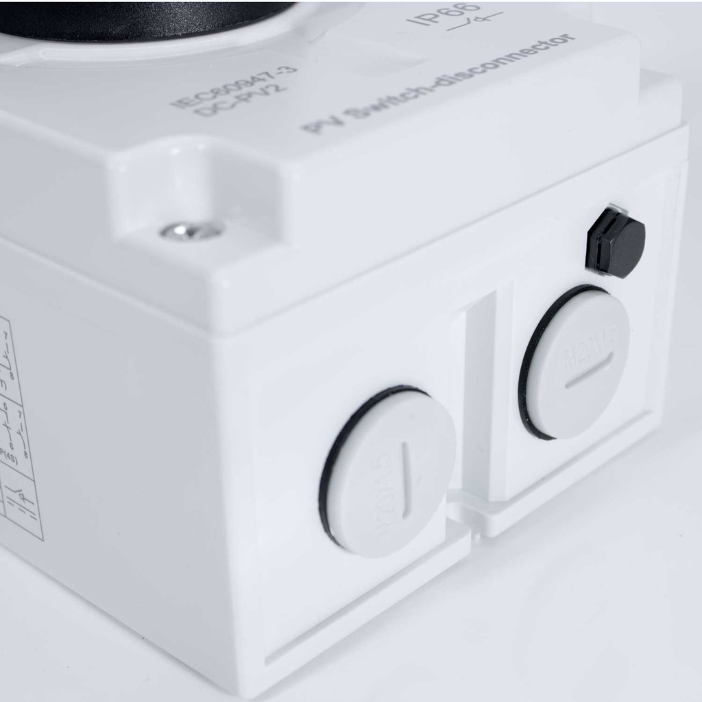 Interruptor Aislador Fotovoltaico Caja 4P 32A 1500VDC 