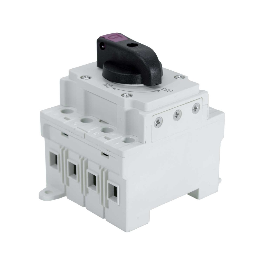 Interruptor Aislador Fotovoltaico Riel 4P 32A 1500VDC