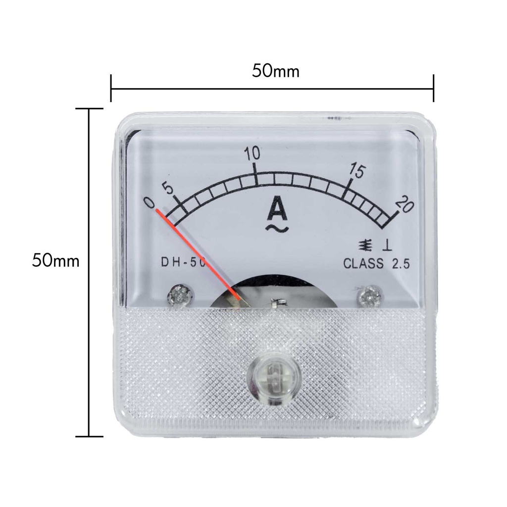 Amperímetro Análogo 50 x 50 mm