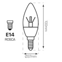 Bombillo Led C37 110V E14 5W