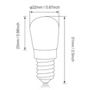 Bulbo LED Nevera T22 110V E14 2W 6500K