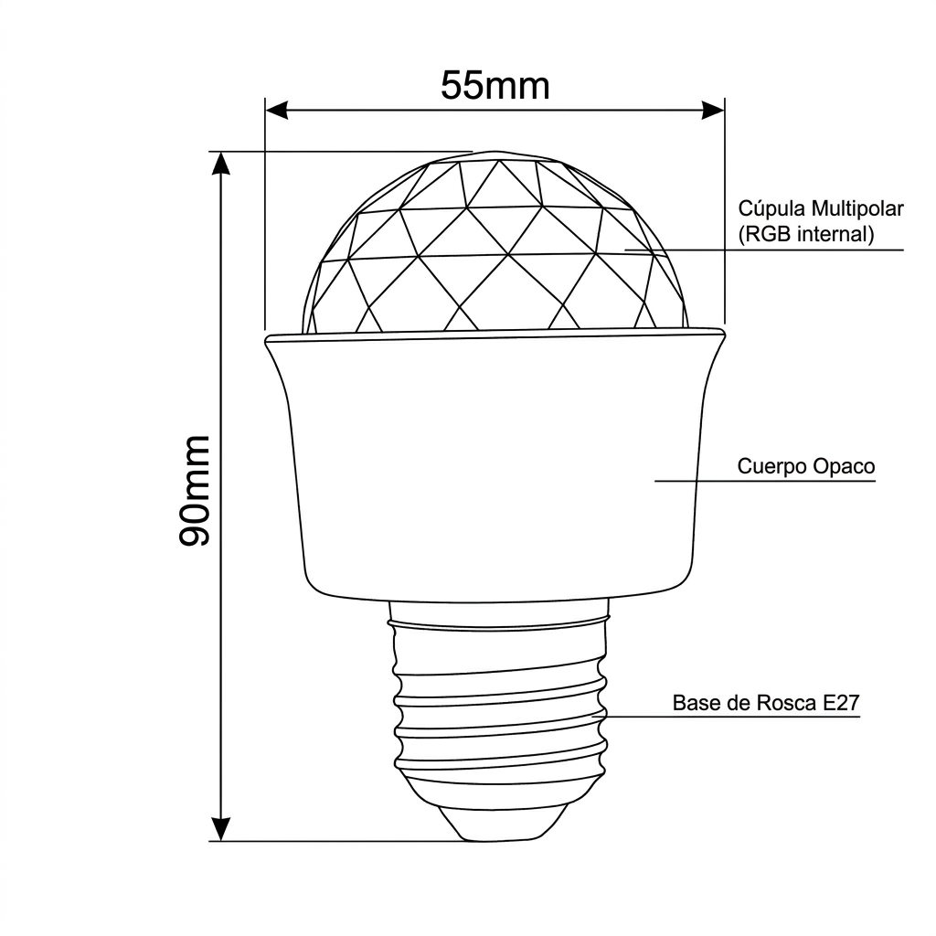 Bombillo Led Intermitente Mini 110V E27 3W