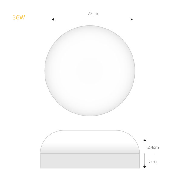 Lámpara Led Pie 110V 16W Dimer. Blanco