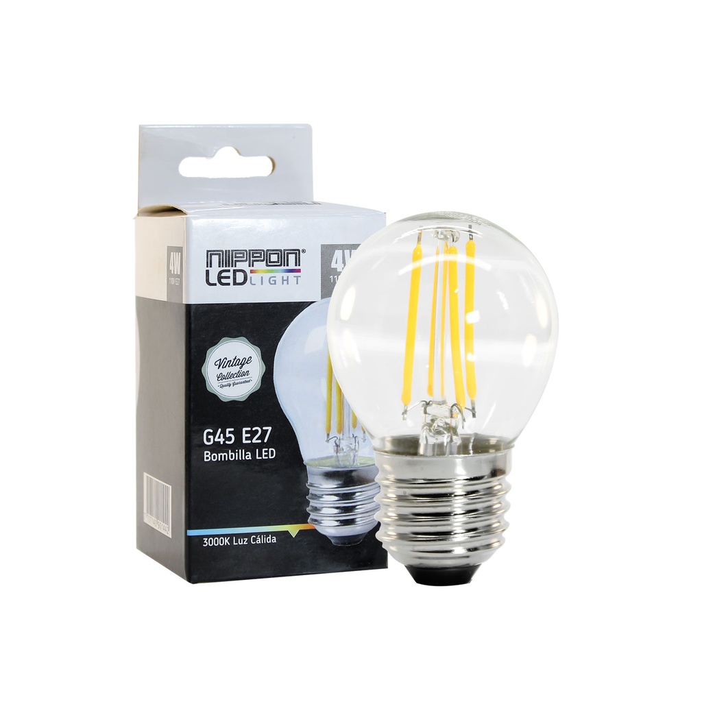 Bombillo Led Filamento G45 110V E27 4W