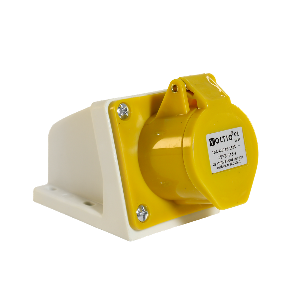 Toma Sobreponer Ind. IP44 Amarillo 3P