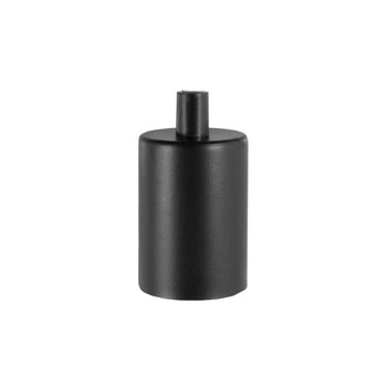 [1190124] Portalámpara Aluminio E27 Con Socket (Negro Mate)