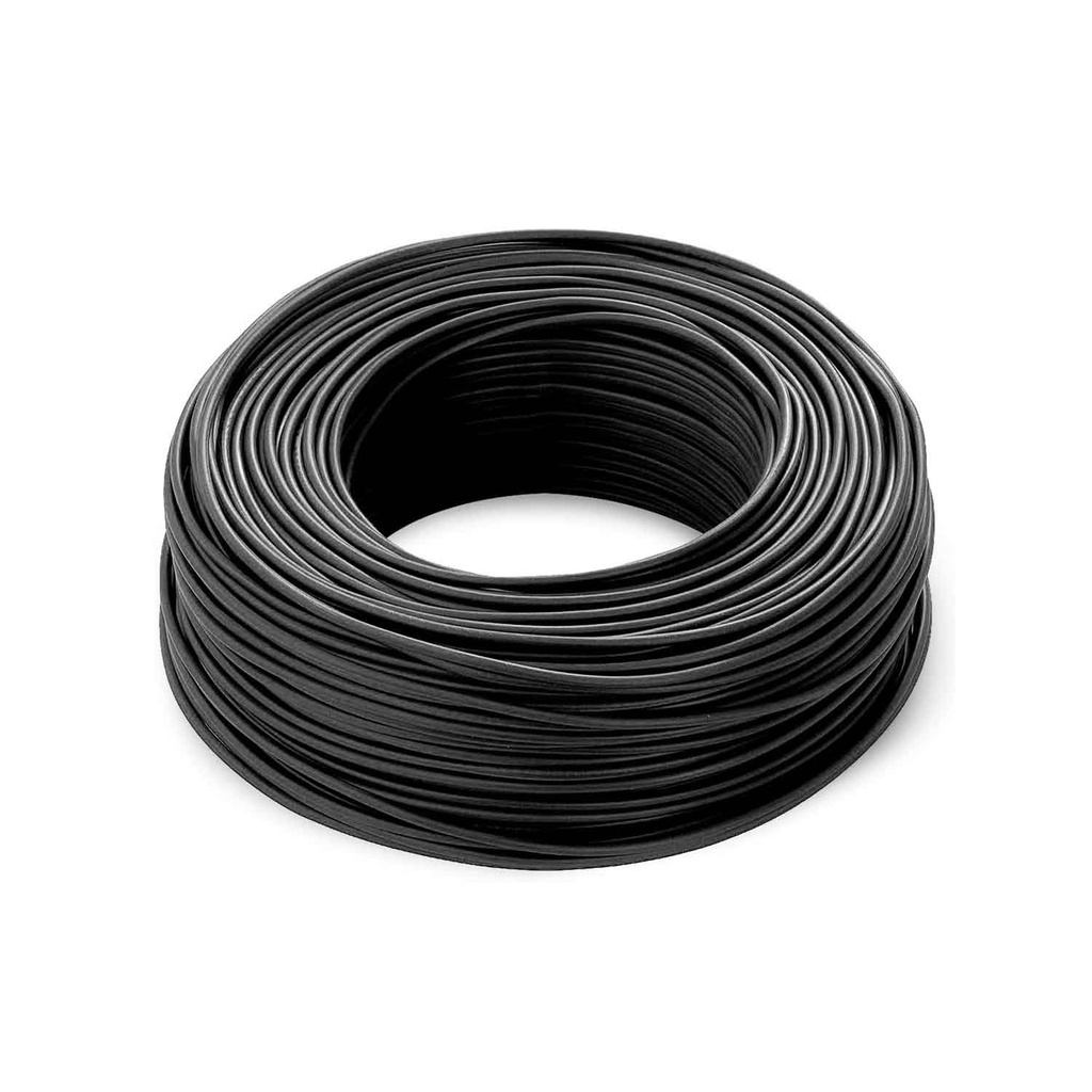 Cable Solar 1 Núcleo Negro Rollo x 100 Mts