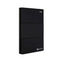 [1190612] L. Gemini Interruptor Negro 10A 125V (Triple, Conmutable)