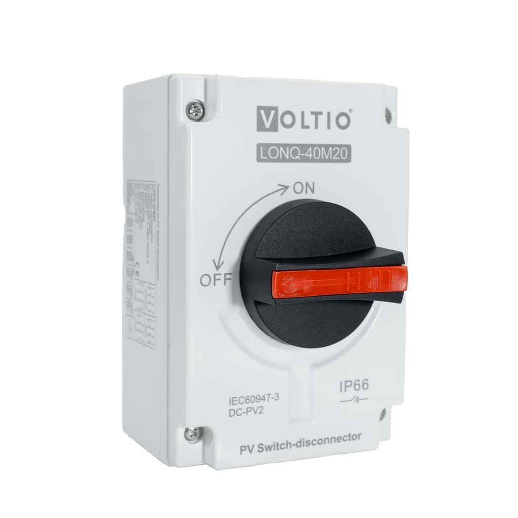 Interruptor Aislador Fotovoltaico Caja 4P 32A 1500VDC 