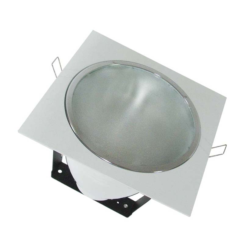 Bala 4" E27 Difusor Vidrio Labrado Blanco