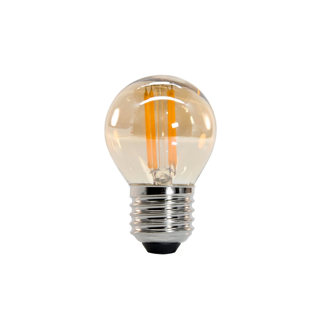 Bombillo Led Fil. Ambar G45 110V E27 4W 3000K