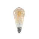 Bombillo Led Fil. Ambar ST64 110V E27 8W 3000K