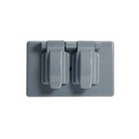 [3010128] Tapa Tomacorriente Baquelita Doble Intemperie Gris
