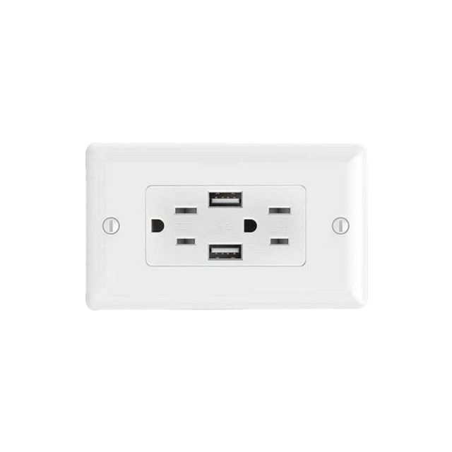 Tomacorriente Doble Con Puerto USB