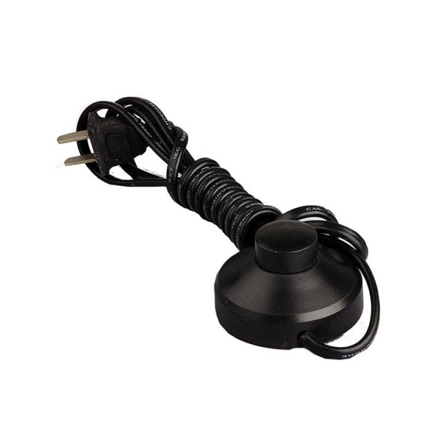 [2130204] Switch De Pie Redondo Plástico Negro