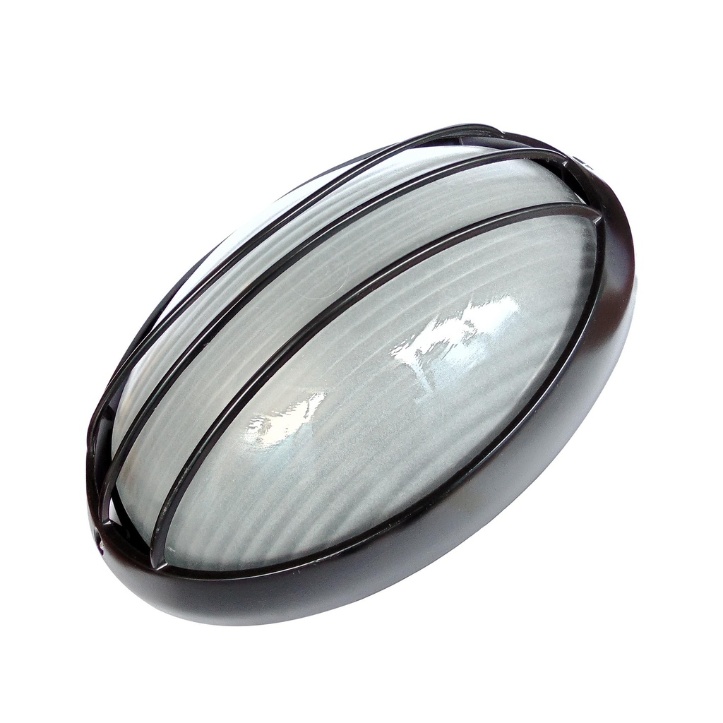 Aplique H26 60W E27 Con Rejilla Ovalado