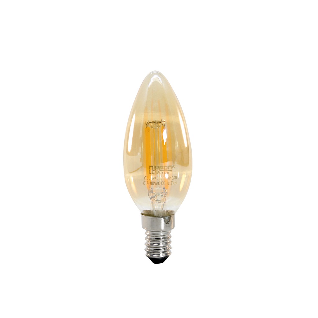 Bombillo Led Fil. Ambar C35 110V 4W 3000K