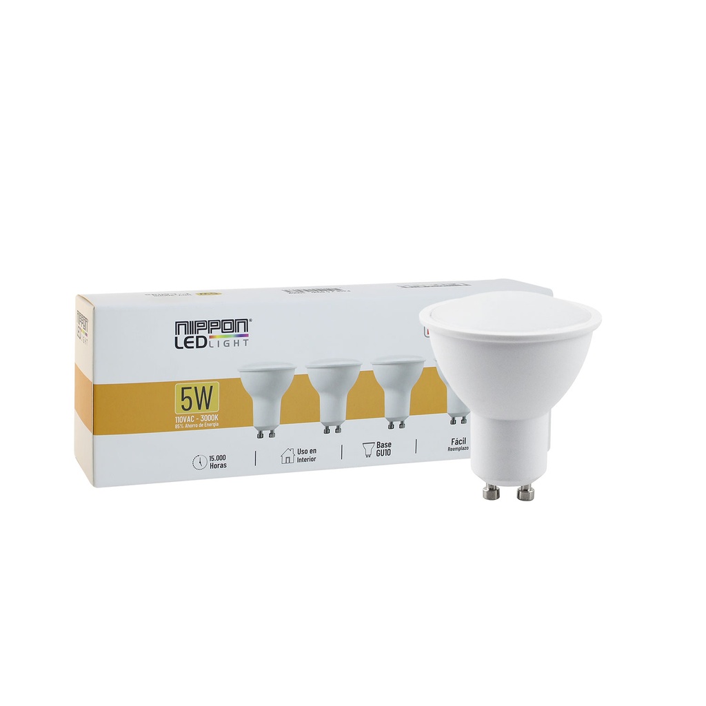 Packx4 Bombillo Led GU10 110V 5W