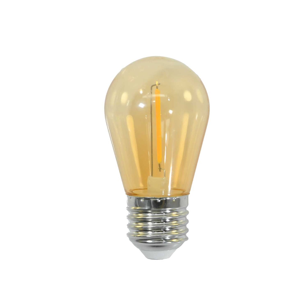 [1070133] Bombillo Led Fil. Ambar S14 110V E27 1W 3000K